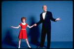 Allison Smith as Annie and Harve Presnell as Daddy Warbucks in a scene from the Broadway production of the musical "Annie." (New York)