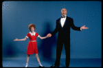 Allison Smith as Annie and Harve Presnell as Daddy Warbucks in a scene from the Broadway production of the musical "Annie." (New York)