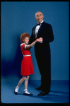Allison Smith as Annie and Harve Presnell as Daddy Warbucks in a scene from the Broadway production of the musical "Annie." (New York)
