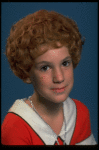 Mollie Hall as Annie in a scene from a touring company of the musical "Annie."