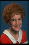 Mollie Hall as Annie in a scene from a touring company of the musical "Annie."