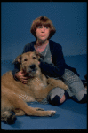 Mollie Hall as Annie w. Sandy in a scene from a touring company of the musical "Annie."