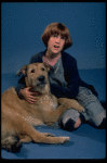 Mollie Hall as Annie w. Sandy in a scene from a touring company of the musical "Annie."