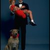 Mollie Hall as Annie and Ron Holgate as Daddy Warbucks w. Sandy in a scene from a touring company of the musical "Annie."