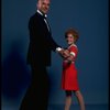 Mollie Hall as Annie and Ron Holgate as Daddy Warbucks in a in a scene from a touring company of the musical "Annie."