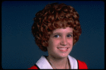 Alyson Kirk as Annie in a scene from the Broadway company of the musical "Annie."
