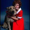 Alyson Kirk as Annie w. Sandy in a scene from the Broadway company of the musical "Annie."
