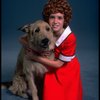 Alyson Kirk as Annie w. Sandy in a scene from the Broadway company of the musical "Annie."