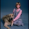 Alyson Kirk as Annie w. Sandy in a scene from the Broadway company of the musical "Annie"