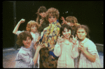 Marcia Lewis as Miss Hannigan w. orphans in a scene from a touring company of the musical "Annie." (Westbury)
