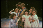 Marcia Lewis as Miss Hannigan w. orphans in a scene from a touring company of the musical "Annie." (Westbury)