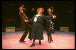 Marcia Lewis as Miss Hannigan w. Robert Fitch as Rooster and Lily in a scene from a touring company of the musical "Annie." (Westbury)