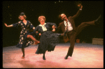Marcia Lewis as Miss Hannigan w. Robert Fitch as Rooster and Lily in a scene from a touring company of the musical "Annie." (Westbury)