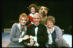 Marcia Lewis as Miss Hannigan w. Annie, Daddy Warbucks, Grace and Sandy in a scene from a touring company of the musical "Annie." (Westbury)
