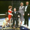 Annie, Sandy, FDR, Grace and Daddy Warbucks in a scene from a touring company of the musical "Annie." (Westbury)