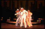 Actress Liza Minnelli and dancers performing "City Lights" in a scene from the Broadway production of the musical "The Act.