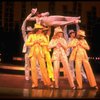 Actress Liza Minnelli (T), future choreographer Wayne Cilento (3L) and dancers in a scene from the Broadway production of the musical "The Act.
