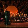 Actress Liza Minnelli, future choreographer Wayne Cilento (2L) and dancers in a scene from the Broadway production of the musical "The Act.