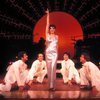 Actress Liza Minnelli, future choreographer Wayne Cilento (2L) and dancers in a scene from the Broadway production of the musical "The Act." (New York)