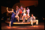 Actress Liza Minnelli, future choreographer Wayne Cilento (3L) and dancers in a scene from the Broadway production of the musical "The Act."