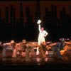 Actress Liza Minnelli, future choreographer Wayne Cilento (3L) and dancers in a scene from the Broadway production of the musical "The Act." (New York)