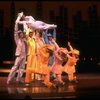 Actress Liza Minnelli and dancers in a scene from the Broadway production of the musical "The Act." (New York)