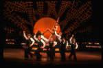Actress Liza Minnelli and dancers in a scene from the Broadway production of the musical "The Act." (New York)
