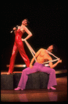 Actress Liza Minnelli and dancer Roger Minami in a scene from the Broadway production of the musical "The Act." (New York)