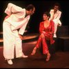 R-L) Actors Mark Goddard, Liza Minnelli and Arnold Soboloff in a scene from the Broadway production of the musical "The Act." (New York)