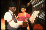 Pianist Frank Owens and Debbie Allen in a scene from the Broadway production of the musical "Ain't Misbehavin'"