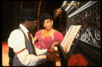 Pianist Frank Owens and Debbie Allen in a scene from the Broadway production of the musical "Ain't Misbehavin'"