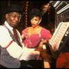 Musical director Frank Owens at the piano w. Debbie Allen in a scene from the Broadway production of the musical "Ain't Misbehavin'." (New York)