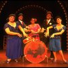 L-R) A. McQueen, A. Weeks, N. Carter, K. Page and D. Allen at a drum in a scene from the Broadway production of the musical "Ain't Misbehavin'." (New York)