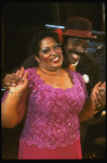 Musical director J. Leonard Oxley at the piano in a scene from the Broadway production of the musical "Ain't Misbehavin'." (New York)
