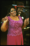 Musical director J. Leonard Oxley at the piano in a scene from the Broadway production of the musical "Ain't Misbehavin'." (New York)