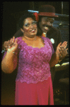 Musical director J. Leonard Oxley at the piano in a scene from the Broadway production of the musical "Ain't Misbehavin'." (New York)
