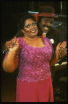 Musical director J. Leonard Oxley at the piano in a scene from the Broadway production of the musical "Ain't Misbehavin'." (New York)