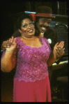 Musical director J. Leonard Oxley at the piano in a scene from the Broadway production of the musical "Ain't Misbehavin'." (New York)