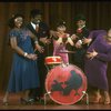 L-R) L. Bowers, K. Prymus, A. Lenox, L. McNeil and R. Ryan arond a drum in a scene from the Broadway production of the musical "Ain't Misbehavin'." (New York)