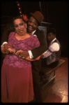 Roz Ryan and Ken Prymus performing "Honeysuckle Rose" in a scene from the Broadway production of the musical "Ain't Misbehavin'." (New York)