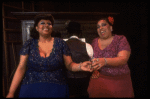 R-L) Roz Ryan and Loretta Bowers in a scene from the Broadway production of the musical "Ain't Misbehavin'." (New York)