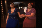 R-L) Roz Ryan and Loretta Bowers in a scene from the Broadway production of the musical "Ain't Misbehavin'." (New York)