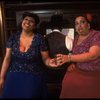 R-L) Roz Ryan and Loretta Bowers in a scene from the Broadway production of the musical "Ain't Misbehavin'." (New York)