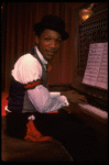 Musical director Shelton L. Becton at the piano in a scene from the touring production of the musical "Ain't Misbehavin'." (Kansas City)