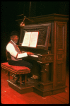 Musical director Luther Henderson at the piano in a scene from the Broadway revival of the musical "Ain't Misbehavin'." (New York)