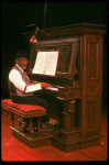 Musical director Luther Henderson at the piano in a scene from the Broadway revival of the musical "Ain't Misbehavin'." (New York)