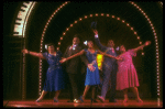 L-R) A. McQueen, Ken Page, C. Woodard, A. De Shields and N. Carter in a scene from the Broadway revival of the musical "Ain't Misbehavin'." (New York)