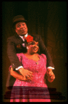 Ken Page and Nell Carter performing "Honeysuckle Rose" in a scene from the Broadway revival of the musical "Ain't Misbehavin'." (New York)