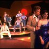 Actress Liza Minnelli looking upset as actor Barry Nelson appears to comfort her in scene from Broadway production of the musical "The Act." (New York)