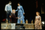 Actress Lonette McKee (2R) singing with three unidentified actors in scene fromthe Jerome Kern-Oscar Hammerstein musical "Show Boat" at the Gershwin Theater